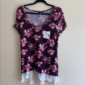 Rue21 Flower Shirt M